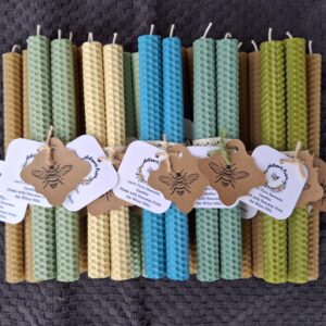 Beeswax Taper Candles, set of 2